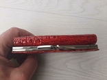 Женский кожаный кошелек dr.koffer с декоративным покрытием (красный), фото №4