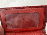 Женский кожаный кошелек dr.koffer с декоративным покрытием (красный), фото №9