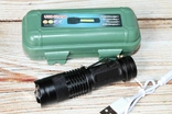 Тактичний Акумуляторний ліхтарик в кейсі USB (1324), numer zdjęcia 4