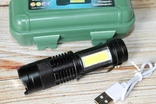Тактичний Акумуляторний ліхтарик в кейсі USB (1324), photo number 6