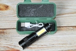 Тактичний Акумуляторний ліхтарик в кейсі USB (1324), numer zdjęcia 11