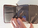 Женский кожаный кошелек HASSION на молнии (лакированная кожа, коричневый), фото №3