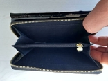 Женский кожаный кошелек HASSION на молнии (лакированная кожа, черный), numer zdjęcia 6