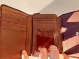 Женский кожаный кошелек HASSION на молнии (лакированная кожа, бордовый), фото №6