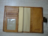  Кожаная двойная обложка на паспорт Hassion (лакированная, светло-коричневая), фото №5