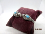 Bracelet silver 925 dragons biruza vintage, photo number 2