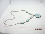 Necklace, Silver 925, Natural Aquamarine Vintage, photo number 5