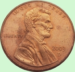 56.USA 1 cent, 2003. Lincoln Cent Mondvor Mark: "D" - Denver, photo number 2