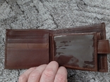 Мужской кожаный кошелек Hassion (коричневый), фото №5