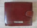 Мужской кожаный кошелек Hassion (коричневый), фото №2