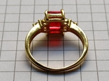 Ring with ruby stone, costume jewelry, photo number 4