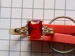 Ring with ruby stone, costume jewelry, photo number 6