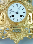 Камінний бронзовий годинник в розкішній позолоті з королем Людовіком XIV, фото №9