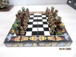 Chess, ceramics, wood, hand-painted, vintage, photo number 2