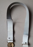 Шкіряний парадний пасок білого кольору, для офіцерів СБУ - 2 розмір., фото №4