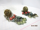 Vintage filigree earrings with corals, photo number 8