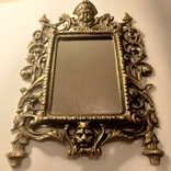 Cosmetic mirror in a bronze frame, photo number 8