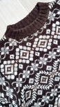 Вовняний в'язаний светр у ретро стилі, фото №9