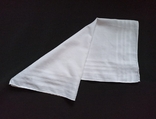 Носовой № 4-л10 платок мужской носовой белый с полоски по краю в тон, photo number 4