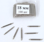 Watch lugs 18 mm Ф1.8 mm 100 pieces. Springbars, studs, pins for attaching bracelets, photo number 3