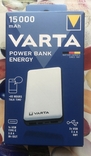 Зовнішній акумулятор (павербанк) Varta Power Bank 15000 мАч (57977), фото №2