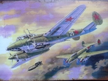 Collectible plaque - poster in vintage style "Soviet Aircraft - Air Battle"., photo number 3