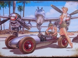 The collectible plaque is a poster of Pin Up in vintage style., photo number 3