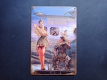 The collectible plaque is a poster of Pin Up in vintage style., photo number 3