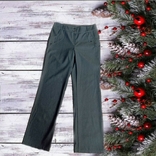 Красивые брюки женские прямые средняя посадка т. серые меланж, photo number 2