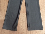 Красивые брюки женские прямые средняя посадка т. серые меланж, photo number 4