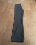 Красивые брюки женские прямые средняя посадка т. серые меланж, фото №5