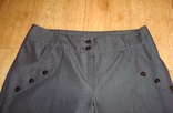 Красивые брюки женские прямые средняя посадка т. серые меланж, фото №7