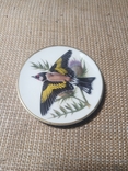 3 Коллекционных блюдца Певчие птицы. Ручная роспись Franklin Porcelain 1981, фото №4