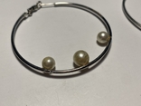 Hoop earrings (congo) with pearls, photo number 4