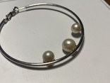 Hoop earrings (congo) with pearls, photo number 5