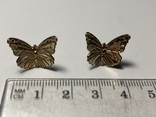 Butterfly stud earrings, photo number 4