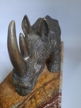 Rhinoceros. Bronze. Sculpture. Marble., photo number 4
