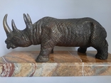 Rhinoceros. Bronze. Sculpture. Marble., photo number 6