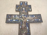 Крест старообрядческий с эмалями. Большой., фото №5