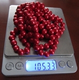 Коралі червоне намисто вага 110 g., фото №6
