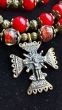 Necklace, zgarda, corals, Hutsul crosses, photo number 8