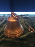 Колокольчик бронза масса 183г. см. видео обзор, фото №3