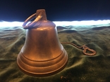 Колокольчик бронза масса 183г. см. видео обзор, фото №6