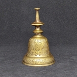 Винтажный вызывной колокольчик колокол бронзовый колокольчик бронза ручная гравировка № 9, photo number 3