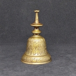 Винтажный вызывной колокольчик колокол бронзовый колокольчик бронза ручная гравировка № 9, photo number 4