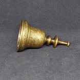 Винтажный вызывной колокольчик колокол бронзовый колокольчик бронза ручная гравировка № 9, photo number 9