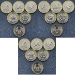Kazakhstan Kazakhstan - 3 pcs x set 5 coins x 100 Tenge 2022 Saki style bimetall, photo number 2