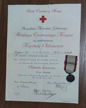 Відзнака пошани Польського Червоного Хреста з документом., photo number 2