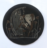 Wall plate Musician. Souvenir copper Egypt., photo number 3