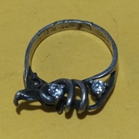 Кольцо с камушками 15 размер. Серебро, 925 проба (Б4), photo number 2